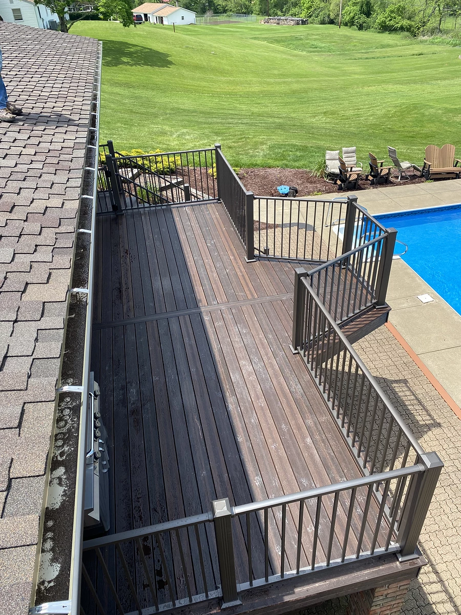 Composite Deck, installed by Swiss Valley Fence, East Sparta Ohio