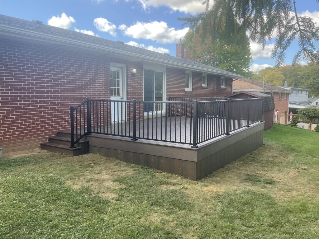 Mogadore Composite Deck Installation, Swiss Valley Fence