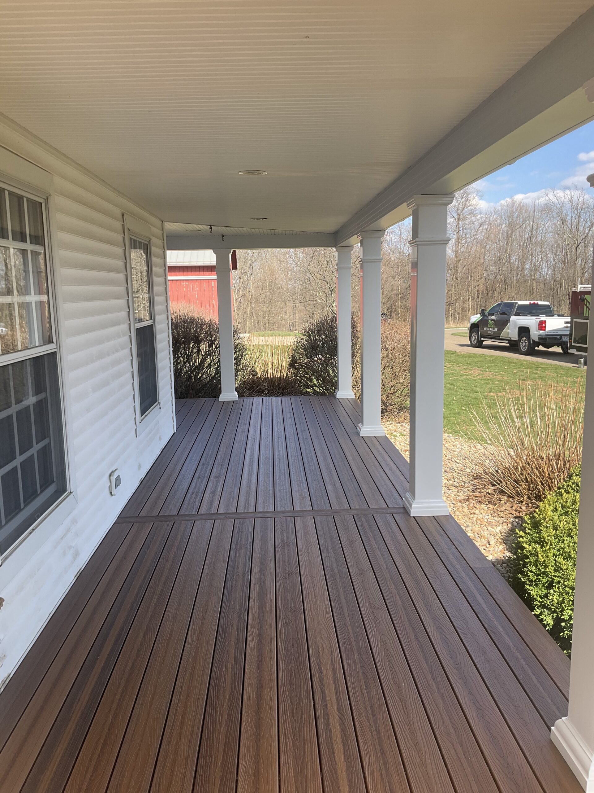 Mount Eaton Composite Deck Installed by Swiss Valley Fence,