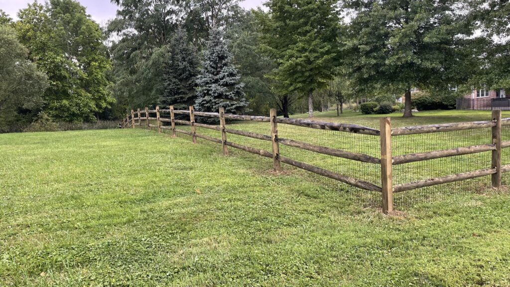 Split Rail Fence Installed By Swiss Valley Fence, Dellroy