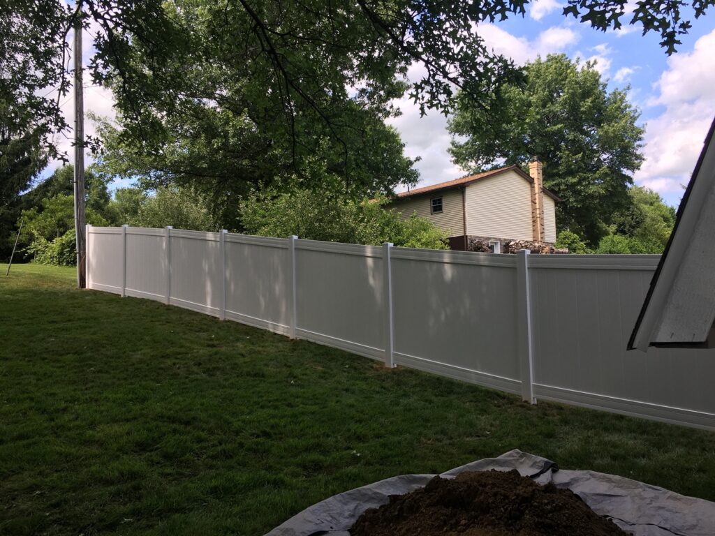 Vinyl Privacy Fence, Installed By Swiss Valley Fence. Hudson