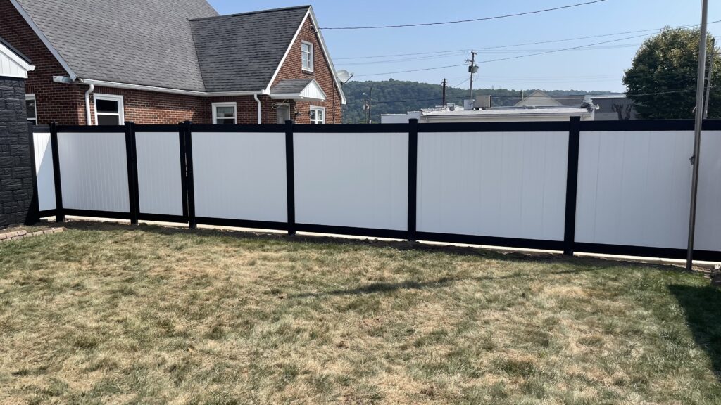 Designer Privacy Fence, Installed by Swiss Valley Fence. Hopedale