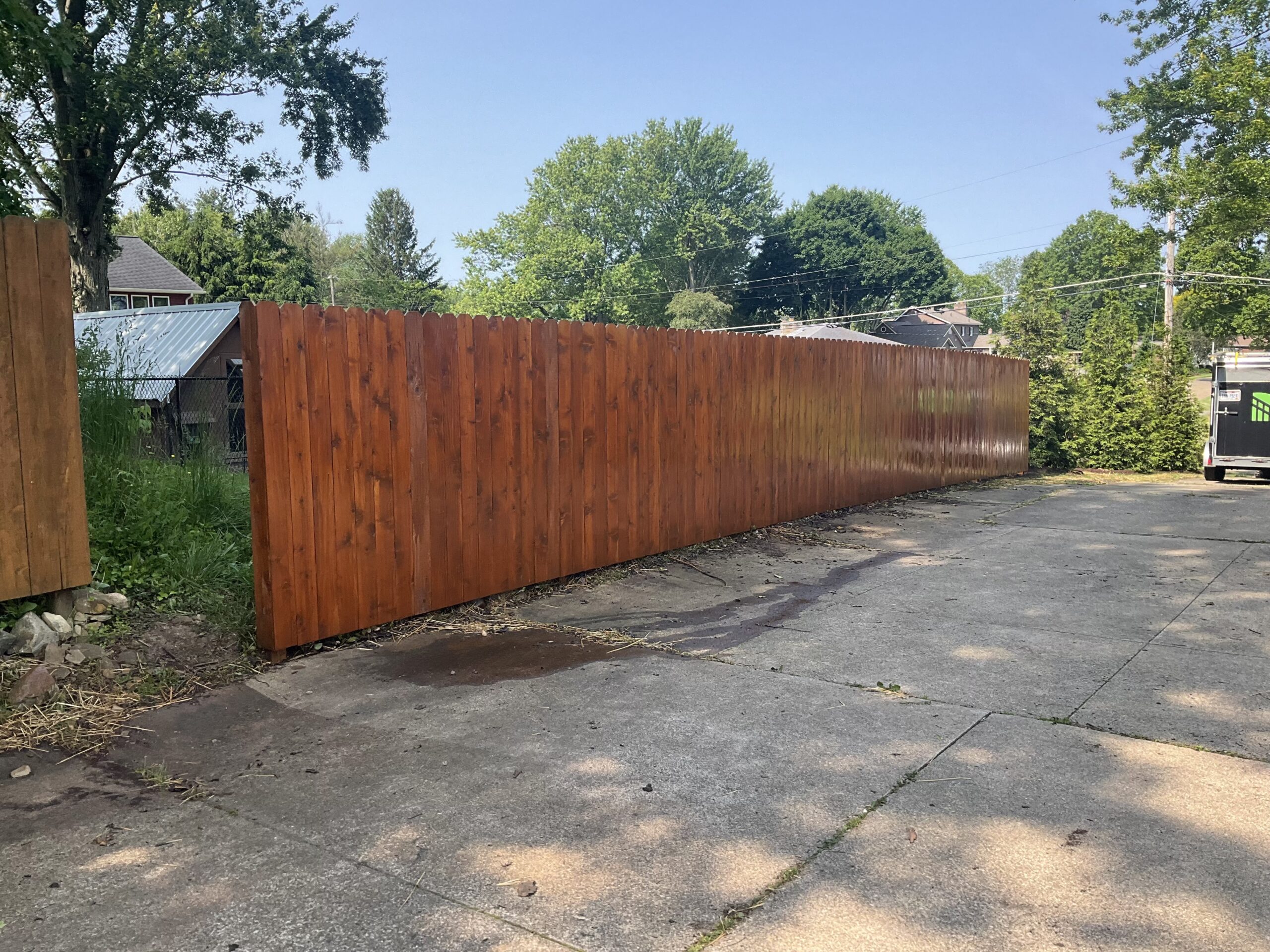Wood Privacy Fence Installed By Swiss Valley Fence, Lisbon