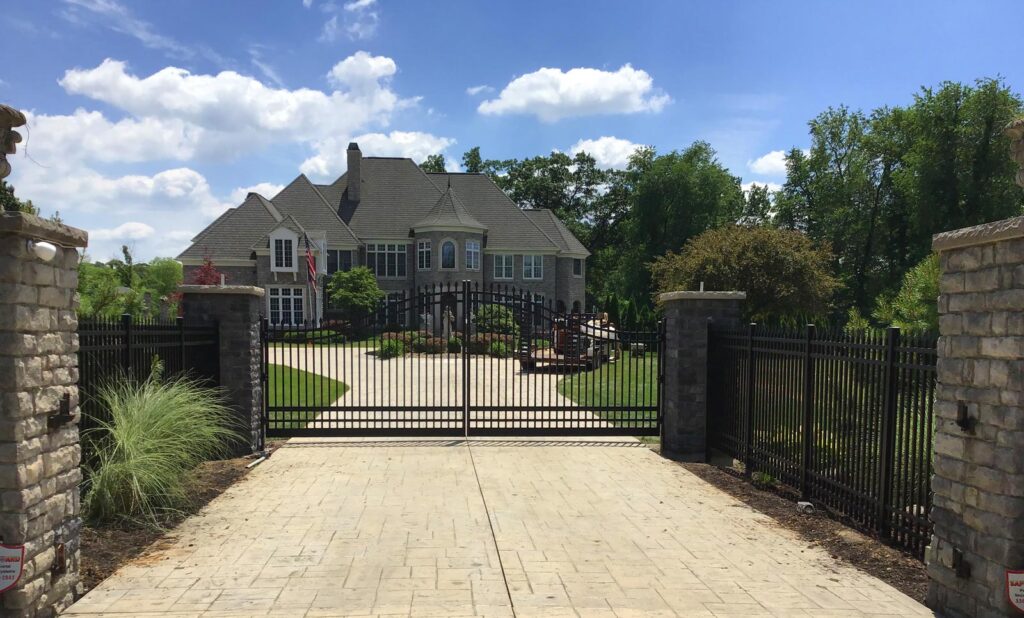 Aluminum Entry Gate, Installed By Swiss Valley Fence. Coshocton Ohio