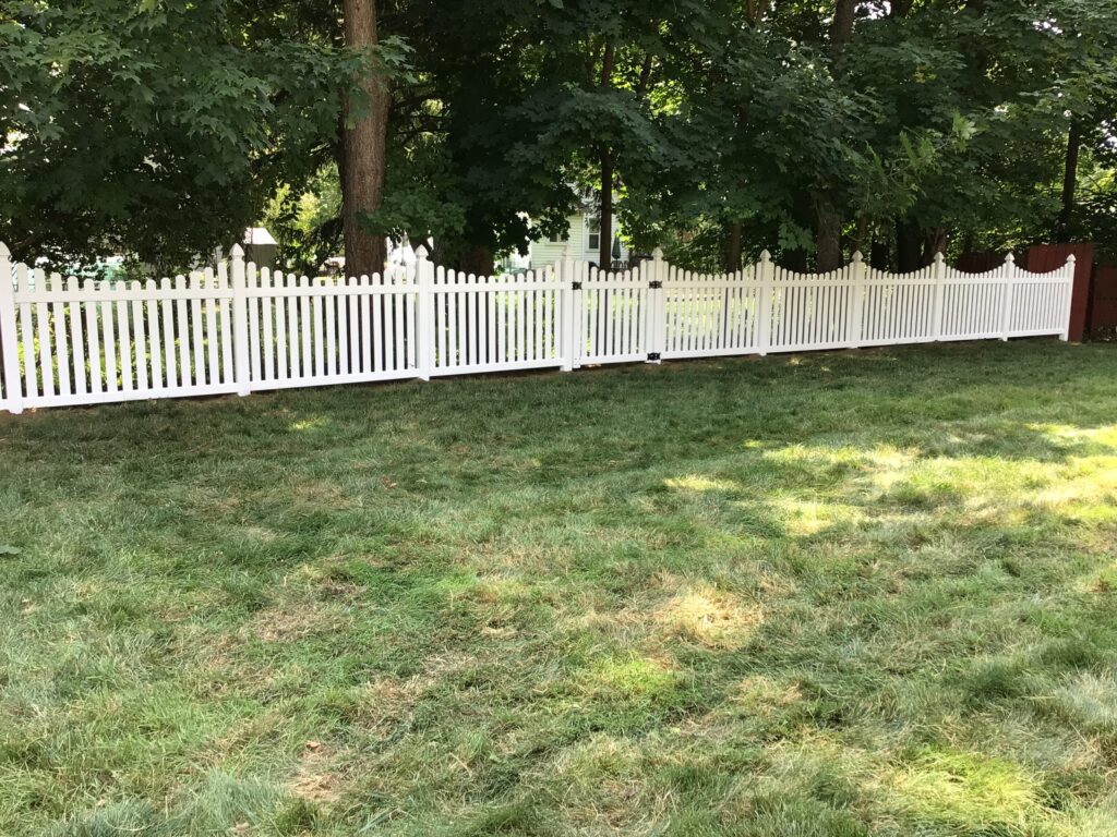 Vinyl Picket Fence, Installed BY Swiss Valley Fence. Wheeling West Virginia.