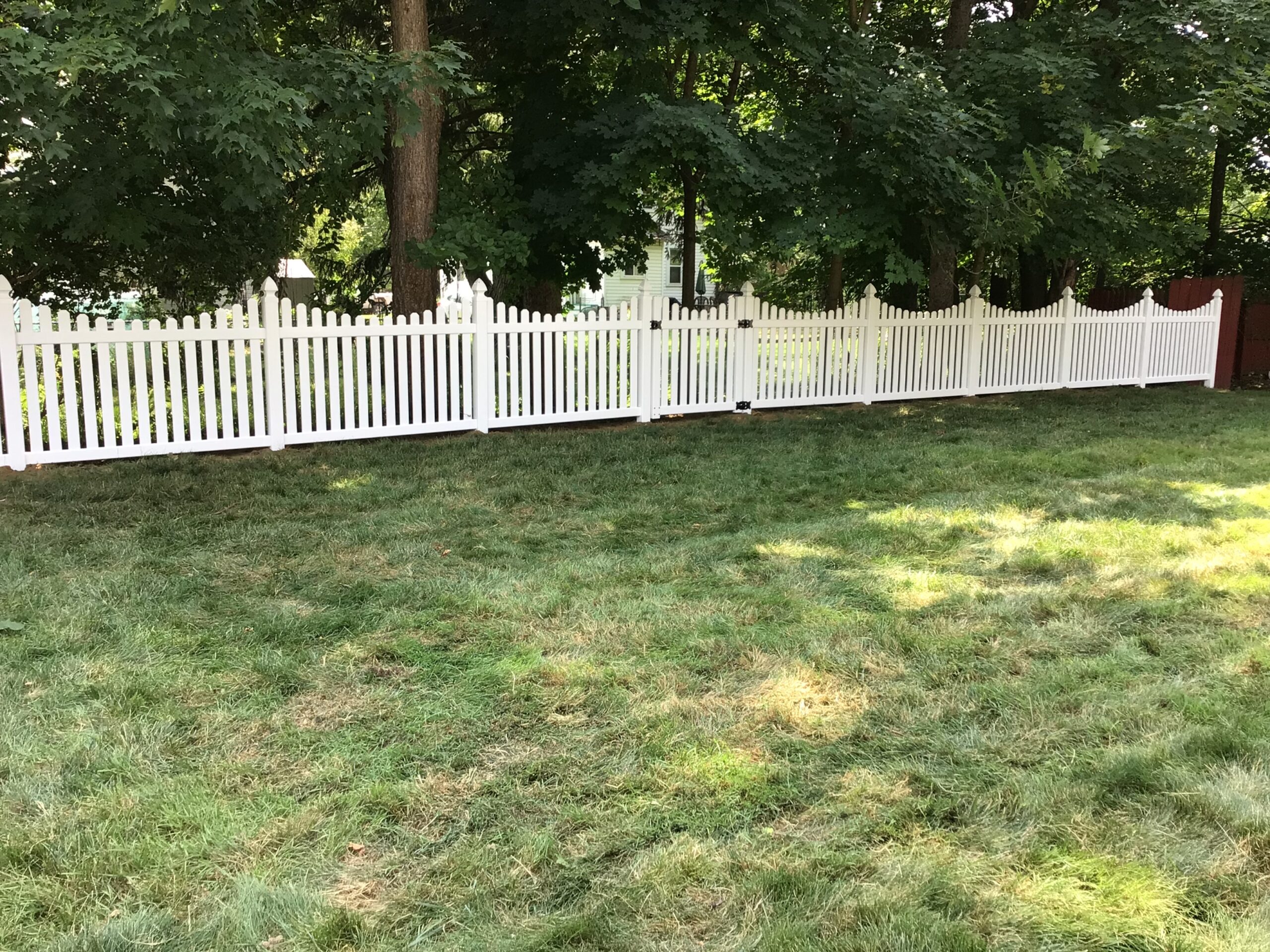 Vinyl Picket Fence, Installed BY Swiss Valley Fence. Wheeling West Virginia.