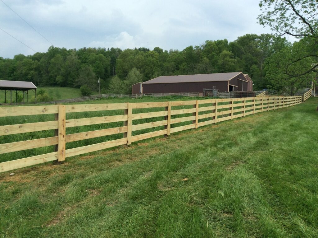 Board Fence, Installed By Swiss Valley Fence, Fredericksburg Ohio