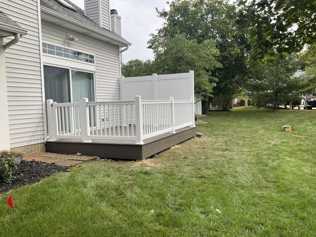 Vinyl Railing, Installed By Swiss Valley Fence. Logan Ohio