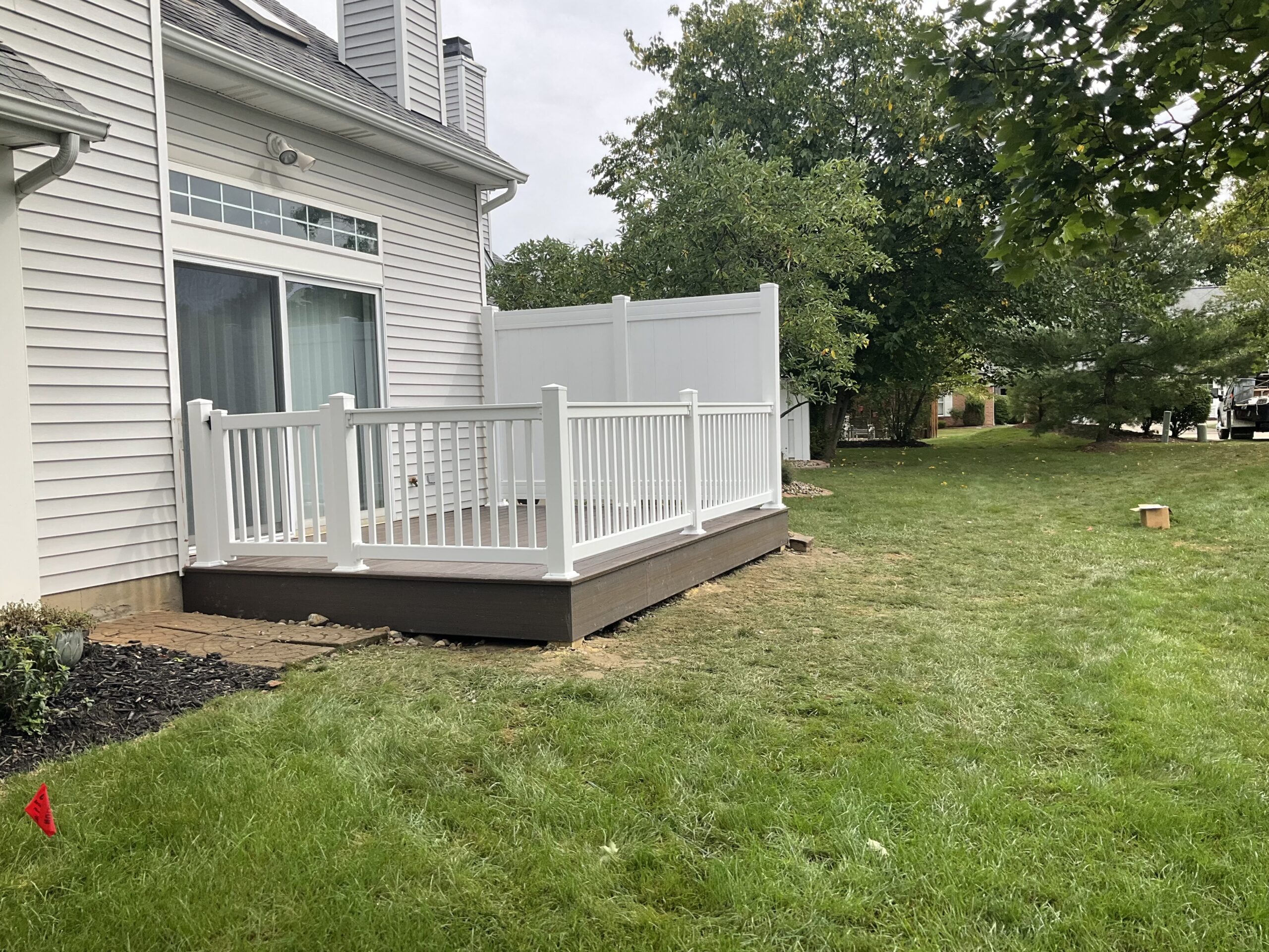 Vinyl Railing, Installed By Swiss Valley Fence. Logan Ohio