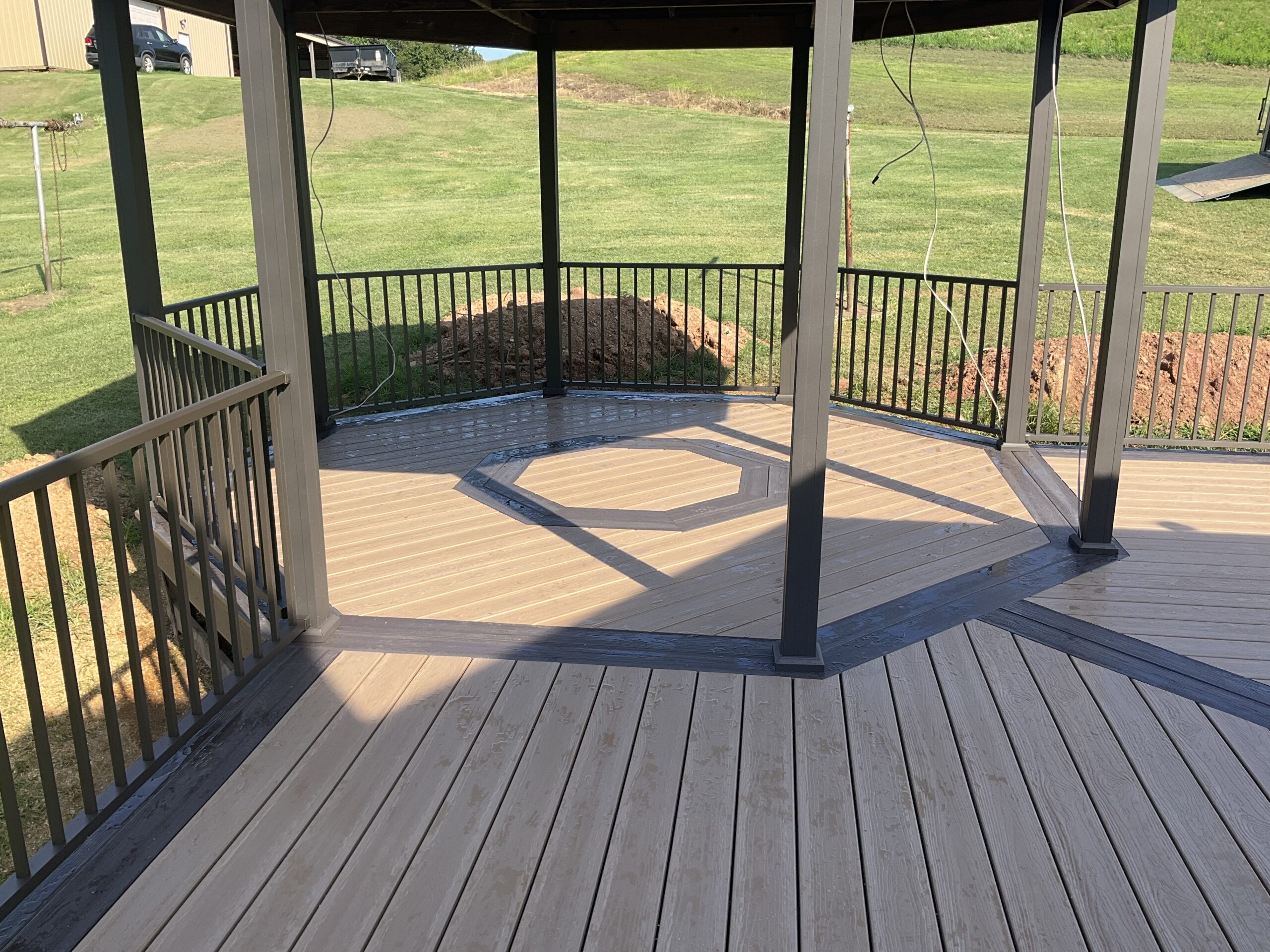 Composite Deck Installation & Railing, Installed By Swiss Valley fence. Mount Eaton Ohio