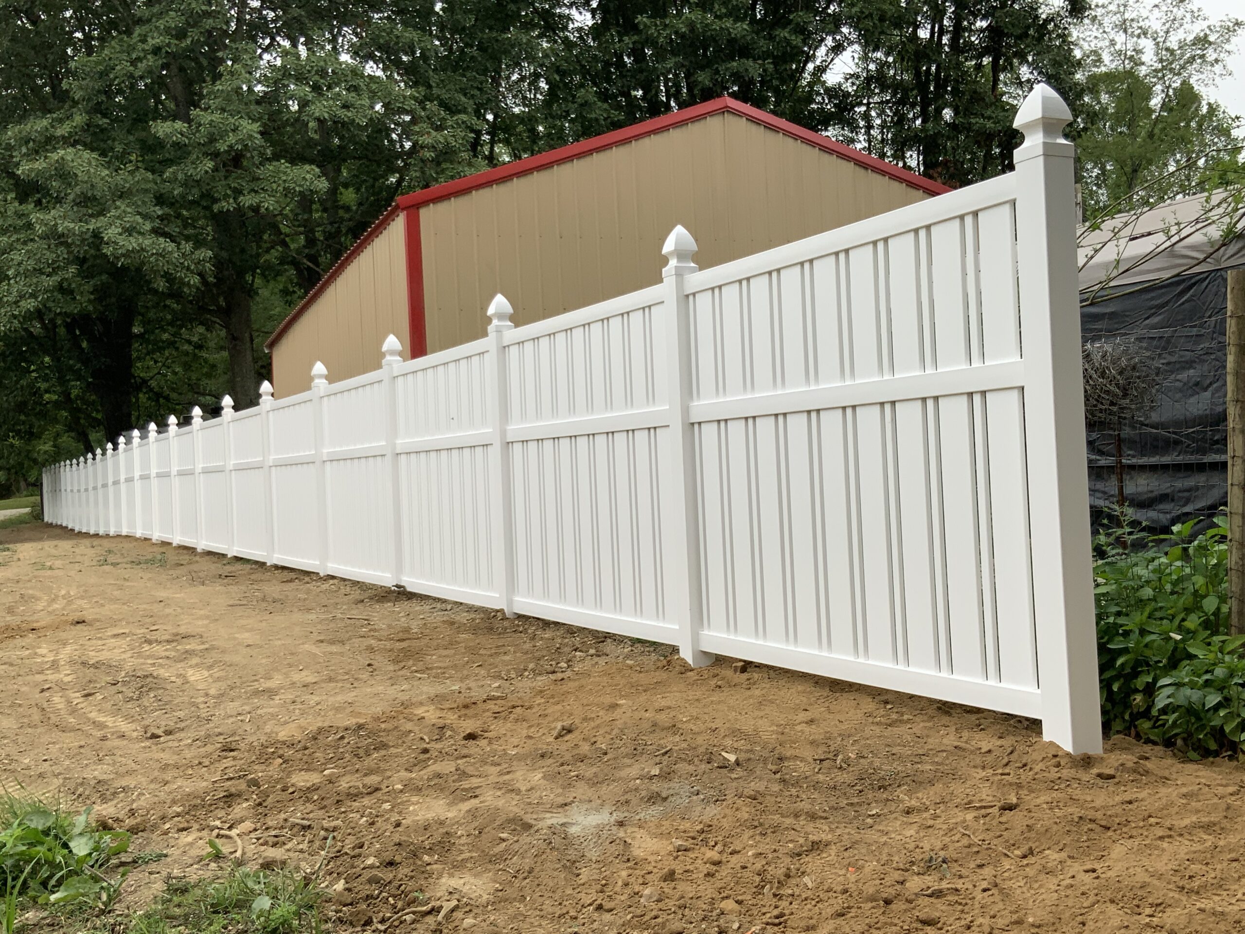 Vinyl Semi-Privacy Fence, Installed By Swiss Valley Fence, New Philadelphia Ohio
