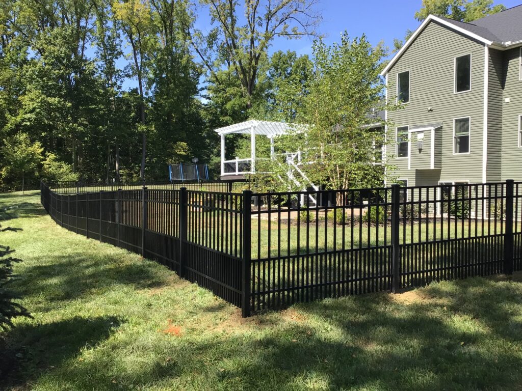 Aluminum fence, installed by Swiss Valley Fence. Congress Ohio