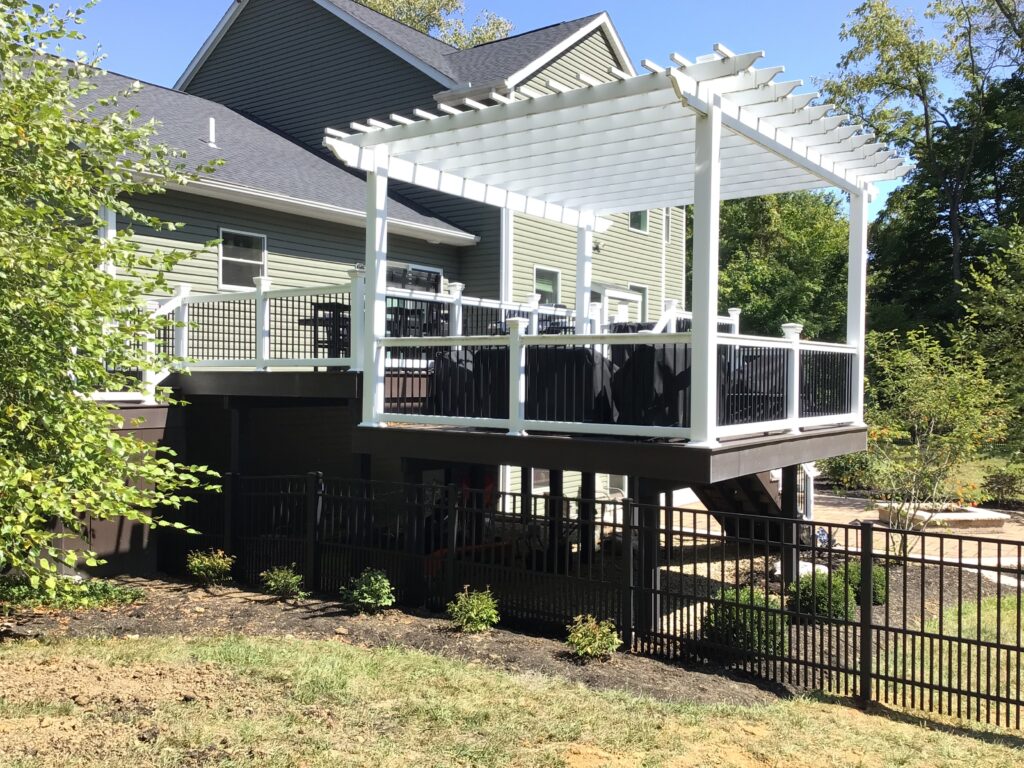 Deck and Railing, installed by Swiss Valley Fence. West Lafayette Ohio.