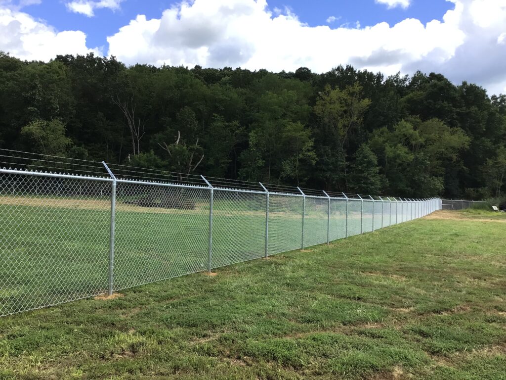 Commercial Chainlink Fence, installed by Swiss Valley Fence. Rittman Ohio