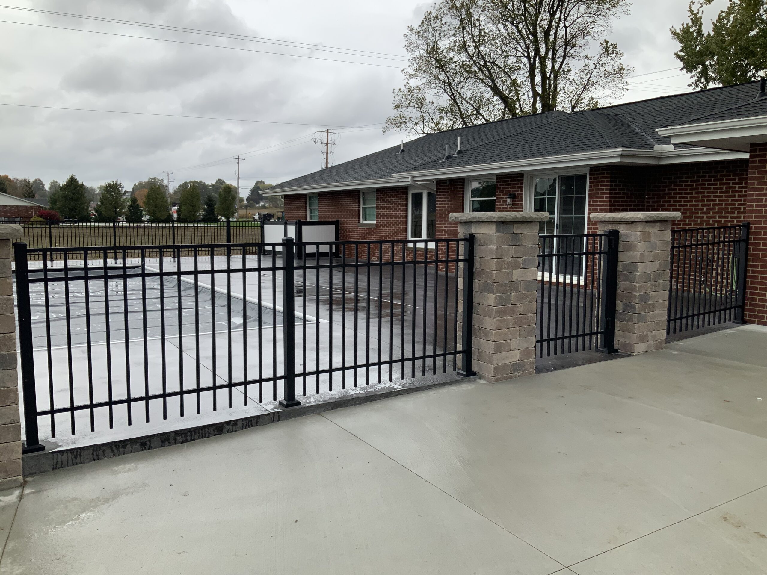 Aluminum Fence, installed by Swiss Valley Fence. Chagrin Falls Ohio.