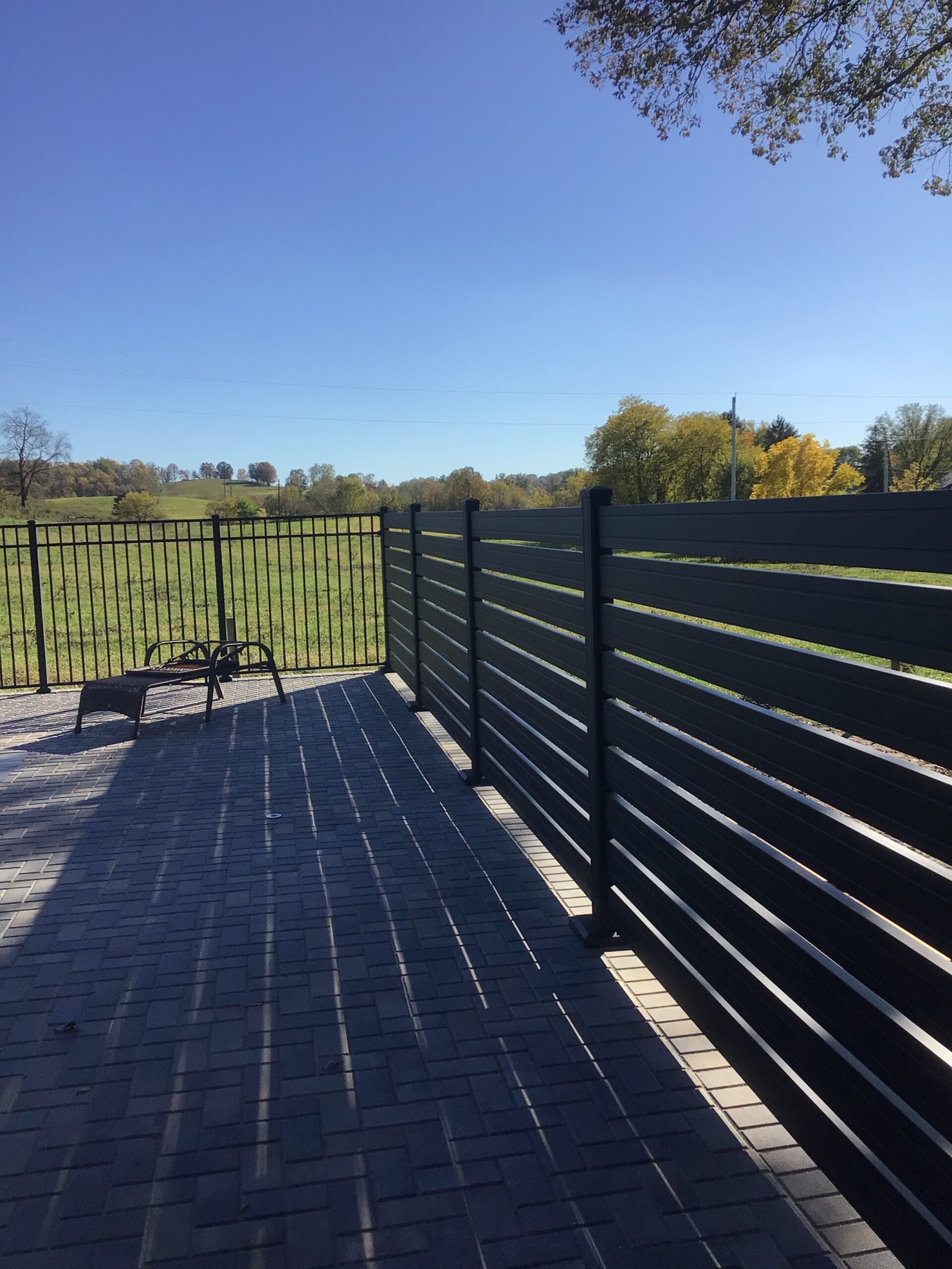 Aluminum Fence, installed by Swiss Valley Fence. Blue Rock Ohio.