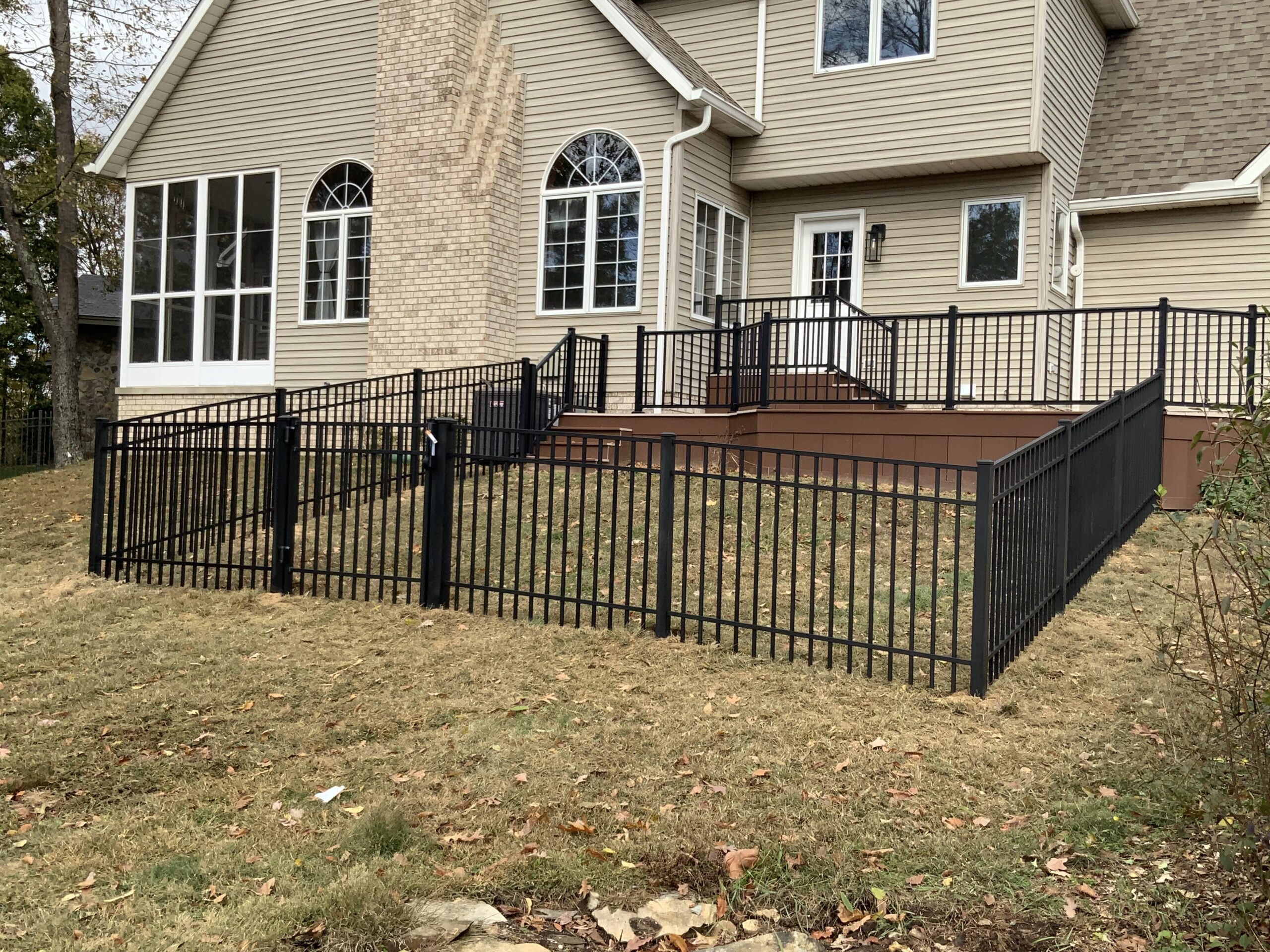 Aluminum Fence installed by Swiss Valley Fence. Berea Ohio.