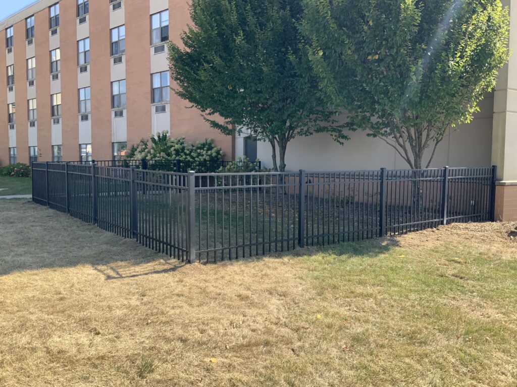 Aluminum Fence, installed by Swiss Valley Fence. Dover Ohio.