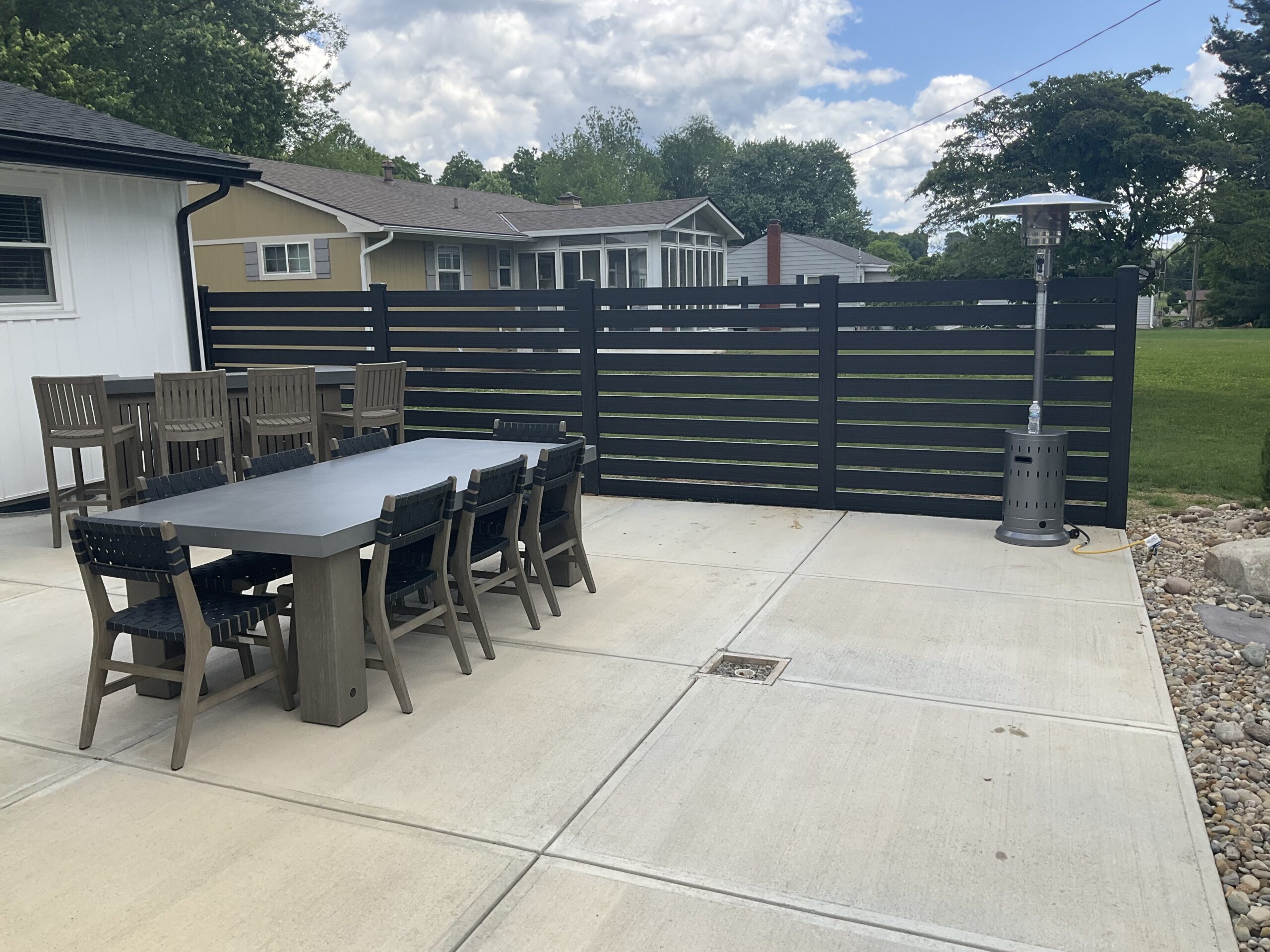 Aluminum Fence, installed by Swiss Valley Fence. Flushing Ohio.