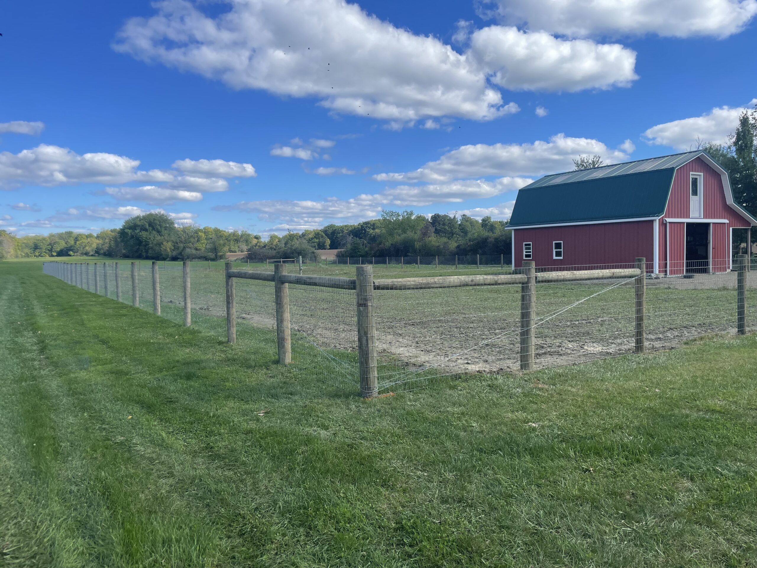 Woven Wire Fence, installed by Swiss Valley Fence. Fleming Ohio.